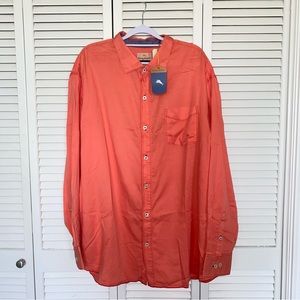 Tommy Bahama Shirt long sleeve. Salmon